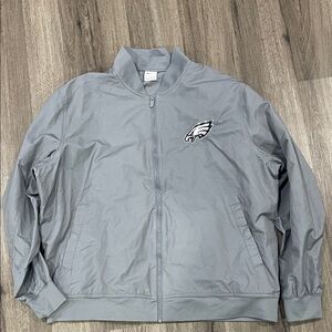 Philadelphia Eagles Jacket Mens XXL NFL Football Nike Full Zip Gray